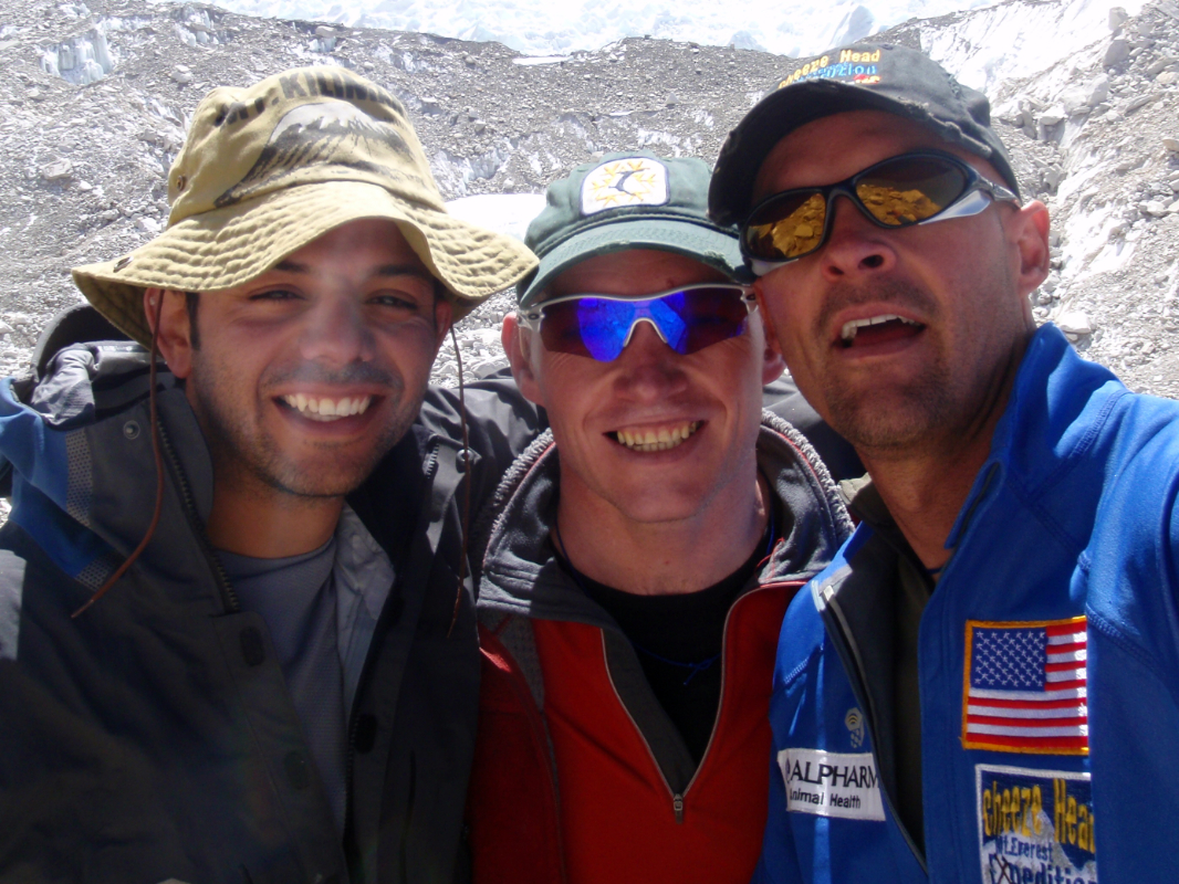 Moises, Stuart and I self portrait in the Khumbu